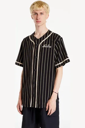 New Era Tričko Pinstripe Jersey Black/ Stone L