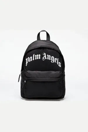 Palm Angels Batoh Curved Logo Big Backpack Black/ White Universal