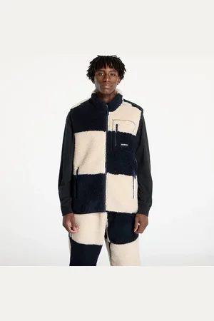 Gramicci Vesta Checkered Sherpa Vest UNISEX Natural / Navy Check L