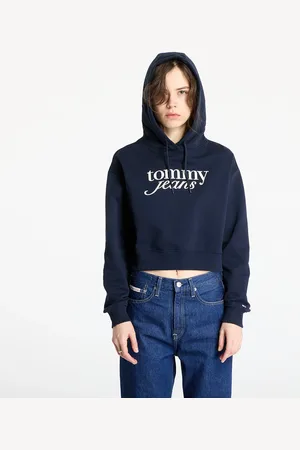 Tommy Hilfiger Mikina Tommy Jeans Relaxed Cropped Script Hoodie L