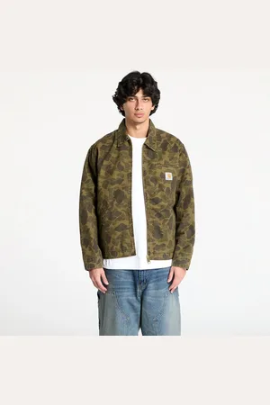 Carhartt Bunda Duck Detroit Jacket UNISEX Camo Duck/ Green/ Office Green Garment Dyed L