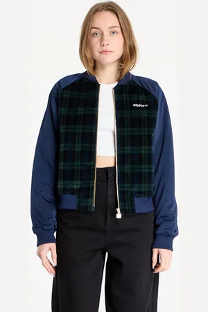 adidas Bunda adidas Tartan Jacket Night Indigo/ Black/ Green XS