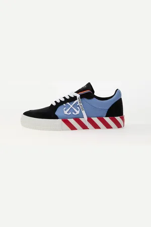 OFF-WHITE Tenisky Off-White Low Vulcanized Canvas/ Suede Black - Light Blue EUR 33