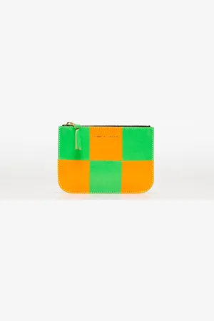 Comme des Garçons Peněženka Comme des Garçons Fluo Squares Wallet Orange/ Green Universal