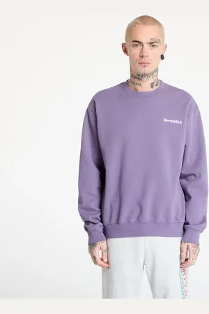 Sporty & Rich Mikina Health Is Wealth Crewneck UNISEX Dusty Grape/ White S