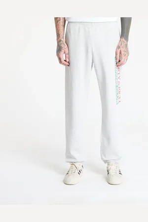 Sporty & Rich Tepláky Finish Line Sweatpant UNISEX Heather Gray/ Lava/ Alpine/ Navy L