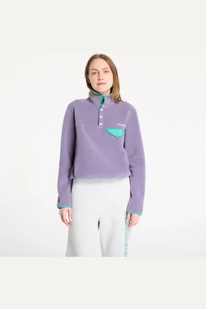 Sporty & Rich Mikina Serif Logo Polar Sweatshirt UNISEX Dusty Grape/ Spring Green/ Cream L