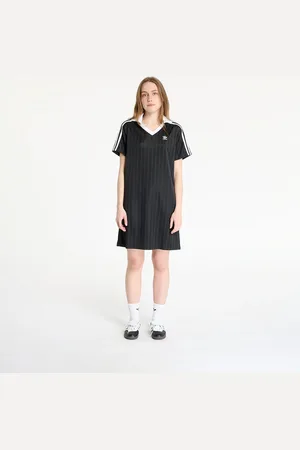 adidas Dres adidas Adicolor Football Jacquard V-Neck Dress Black/ Black L