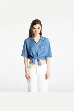 Tommy Hilfiger Košile Tommy Jeans Chambray Tie Shortsleeve Shirt L