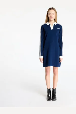 adidas Šaty adidas Knitted Polo Dress Night Indigo/ Off White L