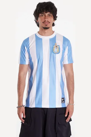 Copa Dres x Maradona Argentina 1986 Retro Football Shirt UNISEX White/ Blue L