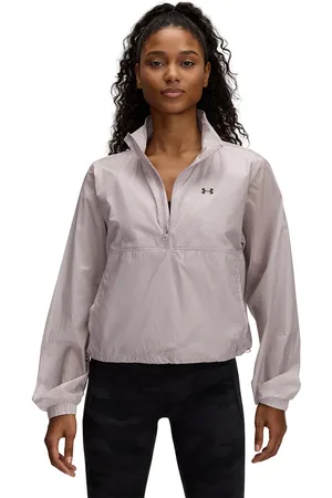 Under Armour Bunda Rival Woven HZ Anorak Gray Dawn/ Black L