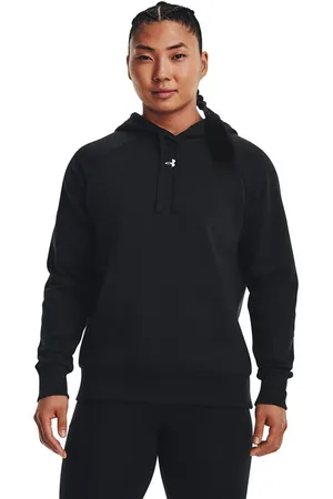 Under Armour Mikina Rival Fleece Hoodie Black/ White L