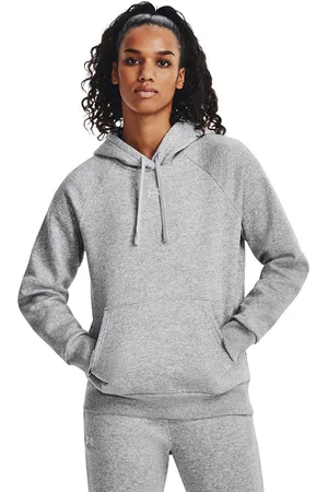 Under Armour Mikina Rival Fleece Hoodie Mod Gray Light Heather/ White L