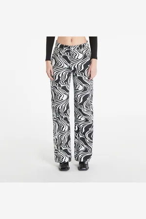 Sixth June Džíny Straight Leg Printed Jeans Black/ White W26