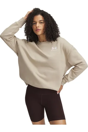 Under Armour Mikina Icon Fleece OS Crew City Khaki/ White L
