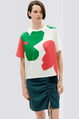 Thinking Mu Tričko Butterfly Super Big Lucia T-Shirt SNOW WHITE