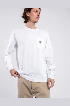 Carhartt Tričko L/S Pocket T-Shirt White