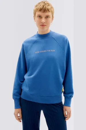 Thinking Mu Here Comes The Sun Heritage Blue Fantine Sweatshirt BLUE M