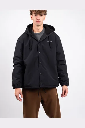 Carhartt Hooded Coach Jacket Black/White L