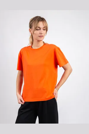 Organic Basics Tričko True Heavy Boxy Tee Tangerine