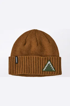 Patagonia Brodeo Beanie Dawn Tracks Patch: Shelter Brown