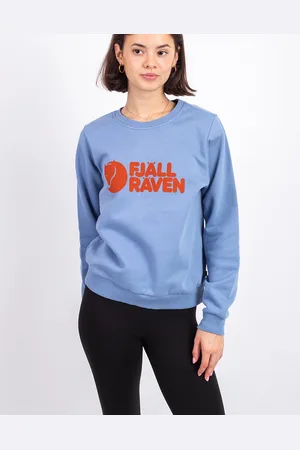 Fjällräven Logo Sweater W 543-243 Dawn Blue-Terracotta Brown L
