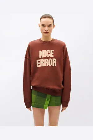 Thinking Mu Coffee Nice Error Sweatshirt BROWN M