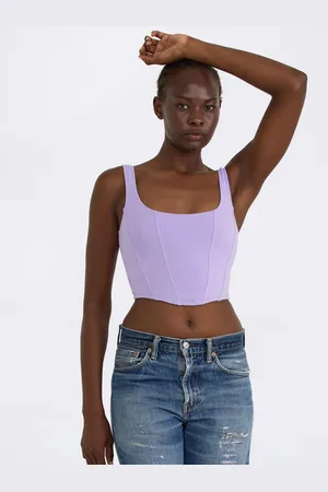 Organic Basics Tričko Flex Corset Top Lavender
