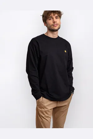 Carhartt Tričko L/S Chase T-Shirt Black / Gold