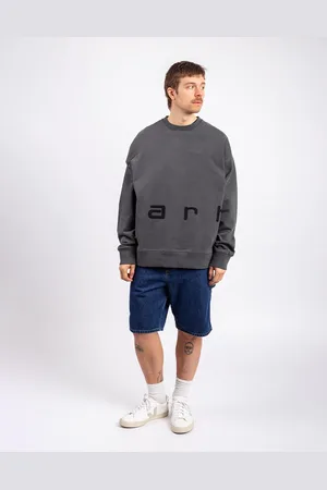 Carhartt Felt Script Sweat Black/Black garment dyed L