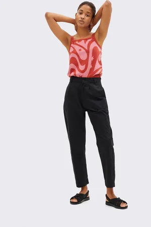 Thinking Mu Black Rina Light Pants BLACK 34