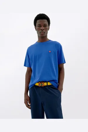 Thinking Mu Tričko Blue T-Shirt Sun Brown Back INDIGO