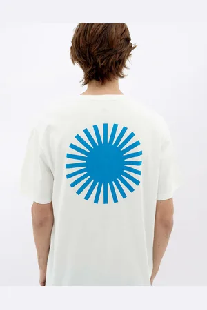 Thinking Mu Tričko White T-Shirt Sun Blue Back WHITE
