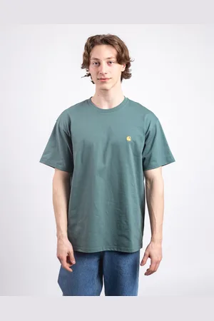 Carhartt Tričko S/S Chase T-Shirt Silver Pine/Gold