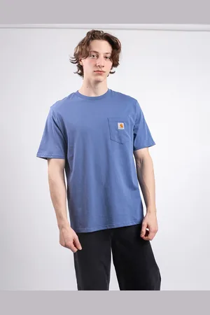 Carhartt Tričko S/S Pocket T-Shirt Blue Iris