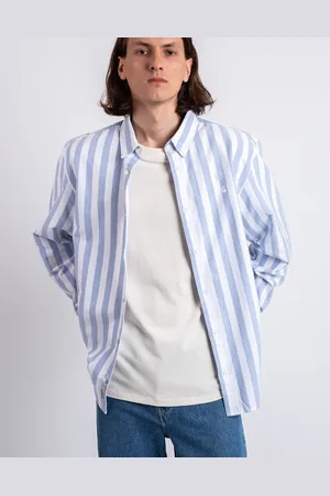 Carhartt L/S Dillion Shirt Dillion Stripe, Bleach/White L
