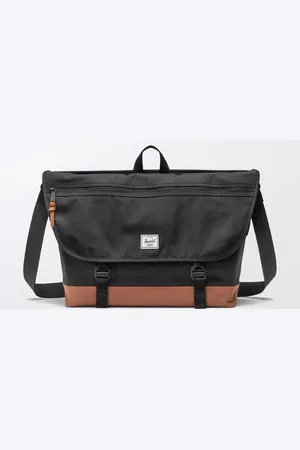 Herschel Cove Messenger Black/Saddle Brown