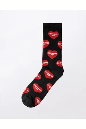 Carhartt Heart Logo Socks Heart Logo Jacquard, Black