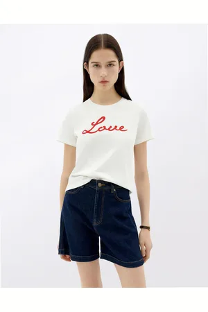 Thinking Mu Tričko Love Ida T-Shirt WHITE