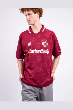 Carhartt Tričko S/S HarttÉs Football T-Shirt Heart Train Jacquard, Mulberry