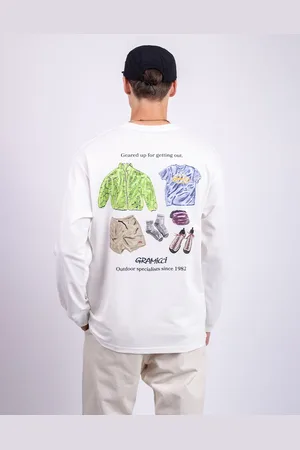Gramicci Tričko Geared Up L/S Tee WHITE