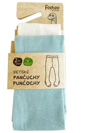 Feetee Dětské punčochy 2 ks světlemodré/