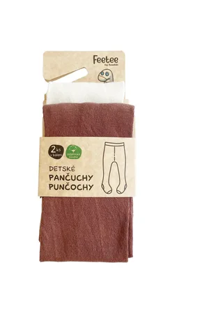 Feetee Dětské punčochy 2 ks /béžové