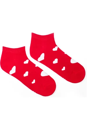 Feetee Kotníkové ponožky Hearts red