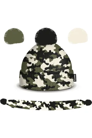 Fusakle Dětský set čepice + šála Maskáč zimní