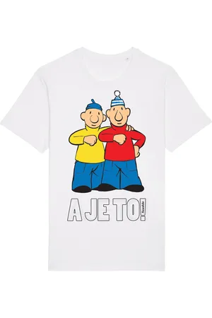 Fusakle Tričko Pat a Mat -velké A je to! bíle