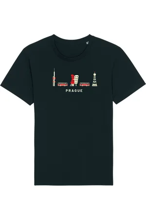 Fusakle Tričko Praha ikony černé