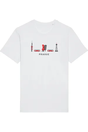 Fusakle Tričko Praha ikony bíle