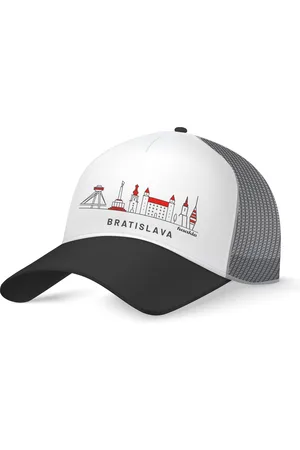 Fusakle Kšiltovka Bratislava ikony bílá, černý kšilt